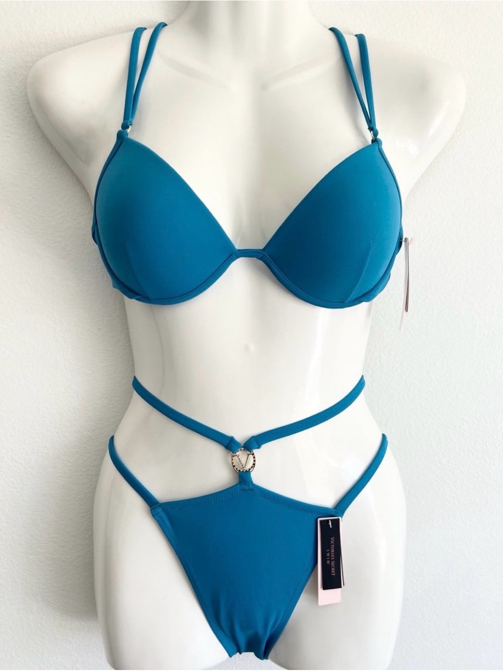 Victorias Secret Blue Strappy Two-Piece Bikini